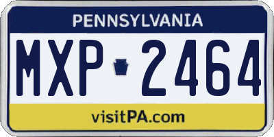 PA license plate MXP2464