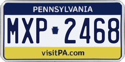 PA license plate MXP2468