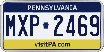 PA license plate MXP2469