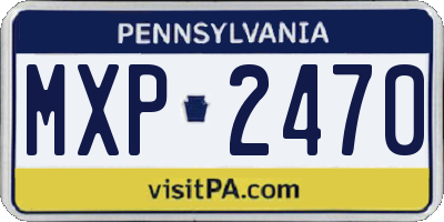 PA license plate MXP2470