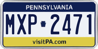 PA license plate MXP2471