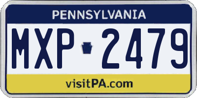 PA license plate MXP2479