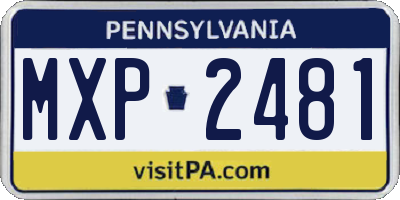 PA license plate MXP2481