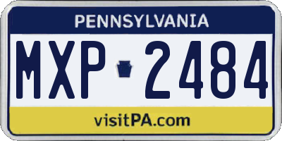 PA license plate MXP2484