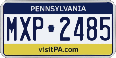PA license plate MXP2485