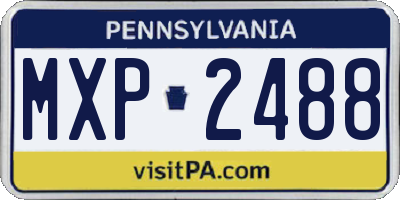 PA license plate MXP2488