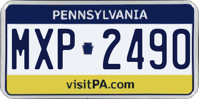 PA license plate MXP2490