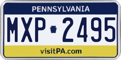 PA license plate MXP2495