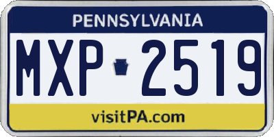 PA license plate MXP2519