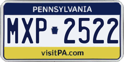 PA license plate MXP2522