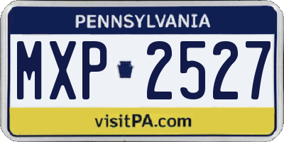 PA license plate MXP2527