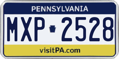 PA license plate MXP2528