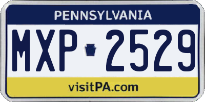 PA license plate MXP2529