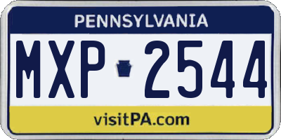 PA license plate MXP2544