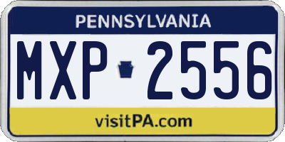 PA license plate MXP2556