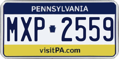 PA license plate MXP2559
