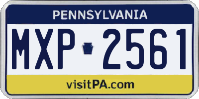 PA license plate MXP2561