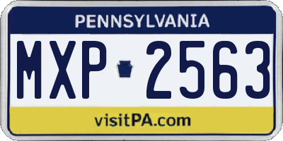 PA license plate MXP2563