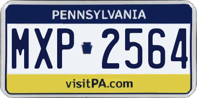 PA license plate MXP2564