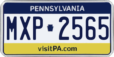 PA license plate MXP2565
