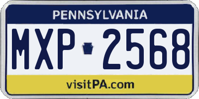 PA license plate MXP2568