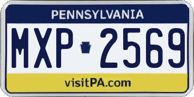 PA license plate MXP2569
