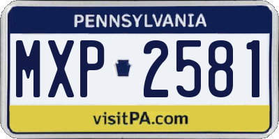 PA license plate MXP2581