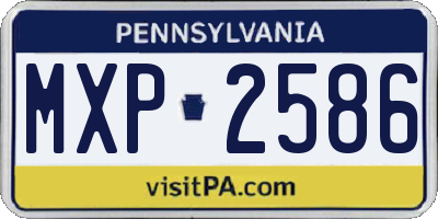 PA license plate MXP2586