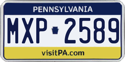 PA license plate MXP2589
