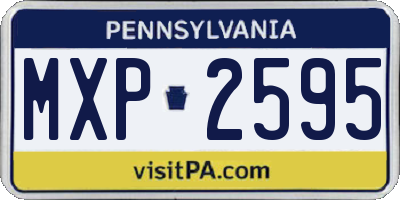PA license plate MXP2595