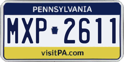 PA license plate MXP2611