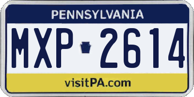 PA license plate MXP2614