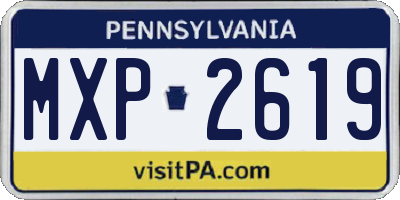 PA license plate MXP2619