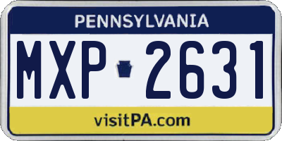 PA license plate MXP2631
