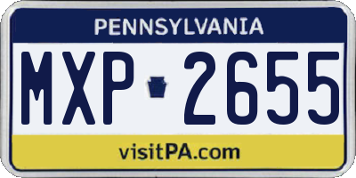 PA license plate MXP2655