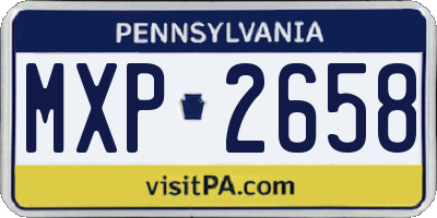 PA license plate MXP2658