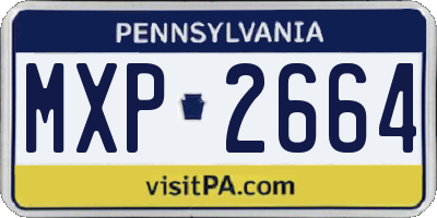 PA license plate MXP2664