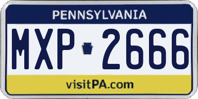 PA license plate MXP2666