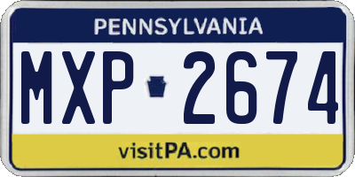PA license plate MXP2674