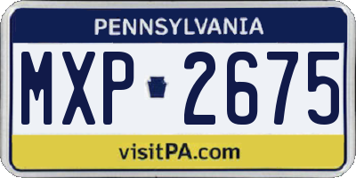 PA license plate MXP2675
