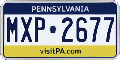 PA license plate MXP2677