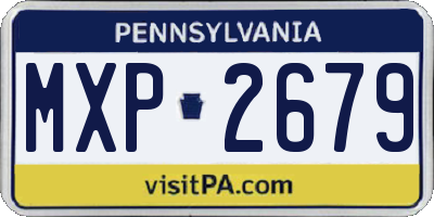 PA license plate MXP2679