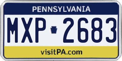 PA license plate MXP2683