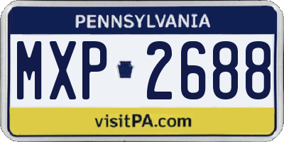 PA license plate MXP2688