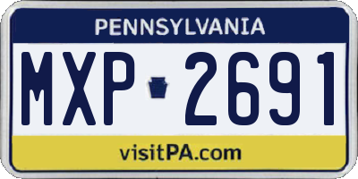 PA license plate MXP2691