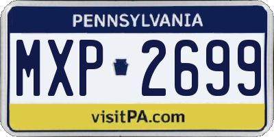 PA license plate MXP2699