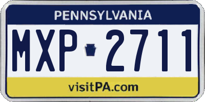 PA license plate MXP2711