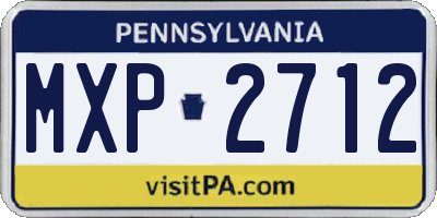 PA license plate MXP2712