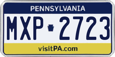 PA license plate MXP2723