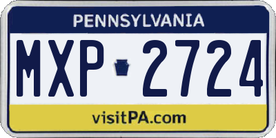 PA license plate MXP2724
